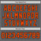 Custom Steel Gray Neon Green Pinstripe Orange-Black Authentic Baseball Jersey
