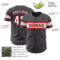 Custom Steel Gray White-Red Authentic Baseball Jersey