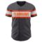 Custom Steel Gray White-Orange Authentic Baseball Jersey