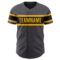 Custom Steel Gray Black-Gold Authentic Baseball Jersey