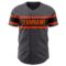 Custom Steel Gray Black-Orange Authentic Baseball Jersey