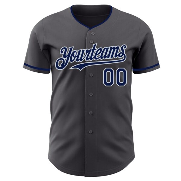 Custom Steel Gray Silver Authentic Baseball Jersey