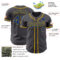 Custom Steel Gray Royal-Gold Authentic Baseball Jersey