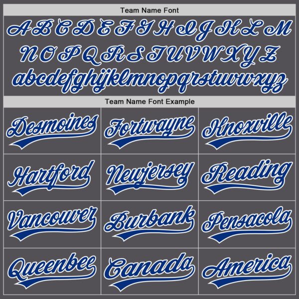 Custom Steel Gray Royal-White Authentic Baseball Jersey