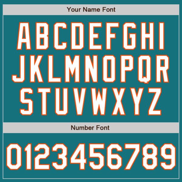 Custom Teal White-Orange Authentic Baseball Jersey