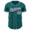 Custom Teal White-Navy Authentic Baseball Jersey
