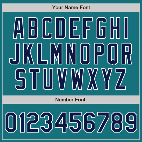 Custom Teal Navy-White Authentic Baseball Jersey