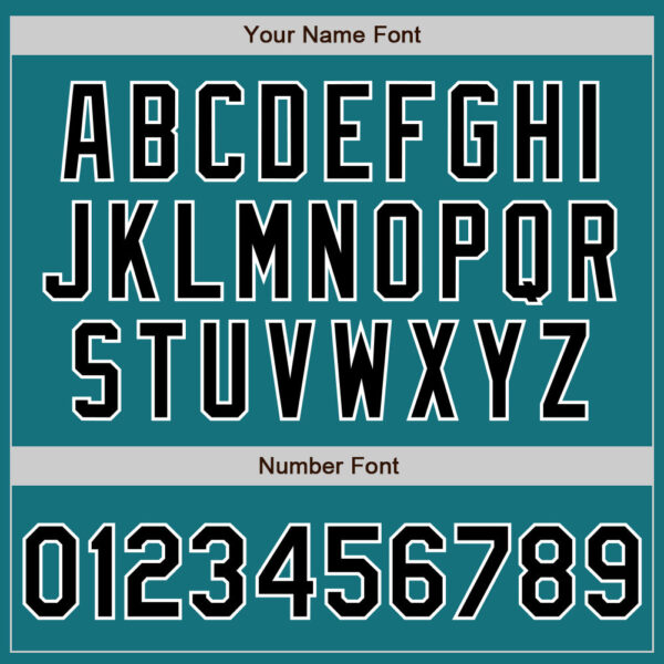 Custom Teal Black-White Authentic Baseball Jersey