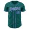 Custom Teal Royal-White Authentic Baseball Jersey