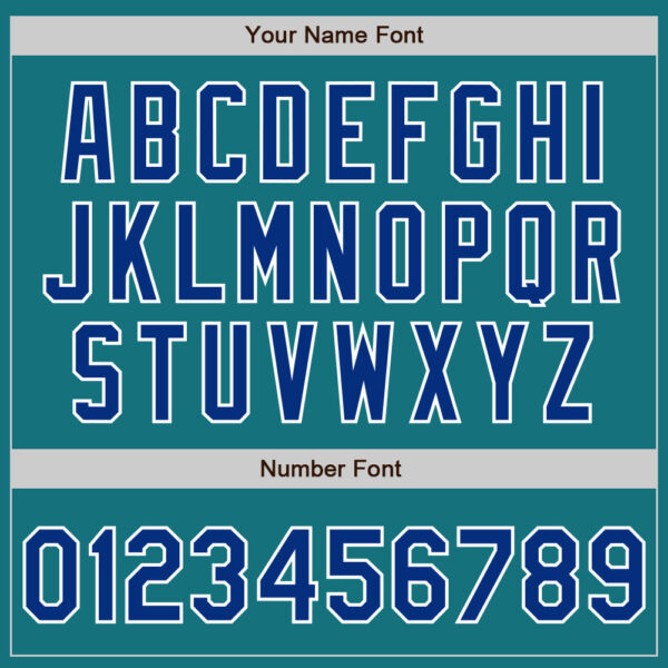 Custom Teal Royal-White Authentic Baseball Jersey