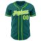 Custom Teal Neon Green-White Authentic Baseball Jersey
