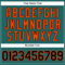 Custom Teal Black Pinstripe Orange Authentic Baseball Jersey