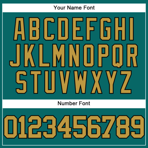 Custom Teal Old Gold-Black Authentic Baseball Jersey