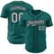 Custom Teal Gray-Black Authentic Baseball Jersey