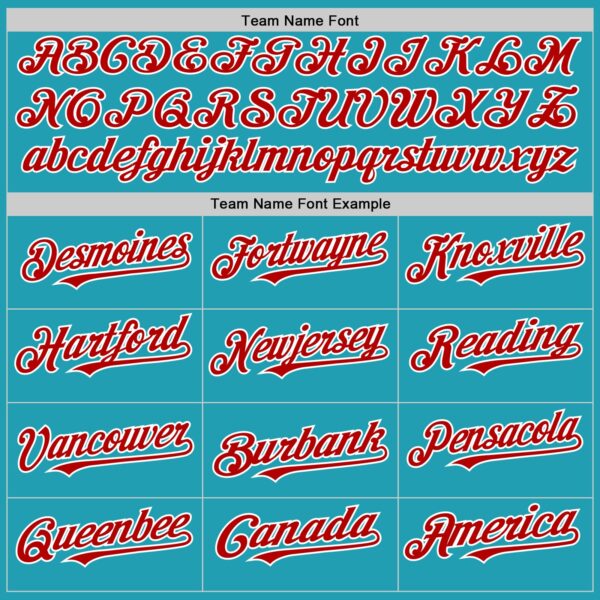 Custom Teal Red-White Mesh Authentic Throwback Baseball Jersey