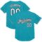Custom Teal White-Black Mesh Authentic Throwback Baseball Jersey
