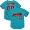 Custom Teal Red-Black Mesh Authentic Throwback Baseball Jersey