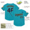 Custom Teal Navy-Old Gold Mesh Authentic Throwback Baseball Jersey