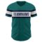 Custom Teal White-Navy Authentic Baseball Jersey