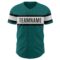 Custom Teal White-Black Authentic Baseball Jersey