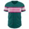 Custom Teal White-Pink Authentic Baseball Jersey