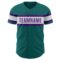 Custom Teal White-Purple Authentic Baseball Jersey