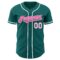 Custom Teal Pink-White Authentic Baseball Jersey