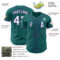 Custom Teal White-Purple Authentic Baseball Jersey