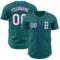 Custom Teal White-Purple Authentic Baseball Jersey