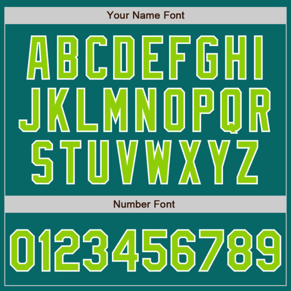 Custom Teal Neon Green-White Authentic Baseball Jersey