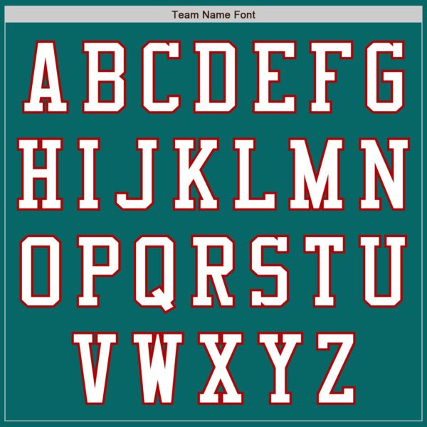 Custom Teal White-Red Authentic Baseball Jersey