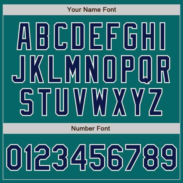 Custom Teal Navy-White Authentic Baseball Jersey
