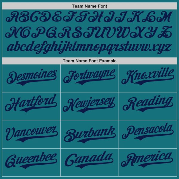 Custom Teal Navy Authentic Baseball Jersey