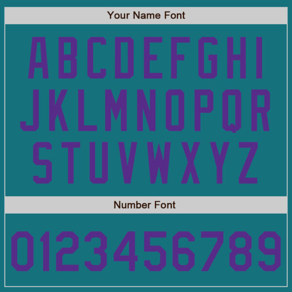 Custom Teal Purple Authentic Baseball Jersey