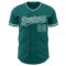 Custom Teal-White Authentic Baseball Jersey