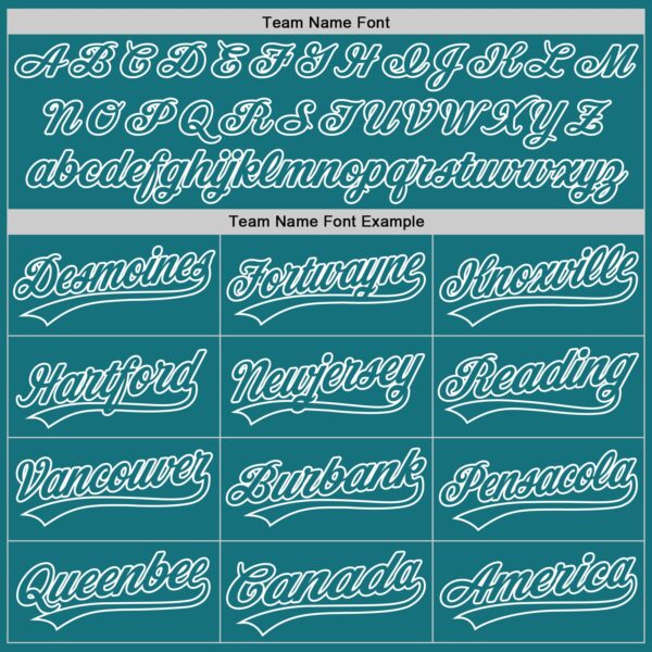 Custom Teal-White Authentic Baseball Jersey