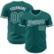 Custom Teal-White Authentic Baseball Jersey