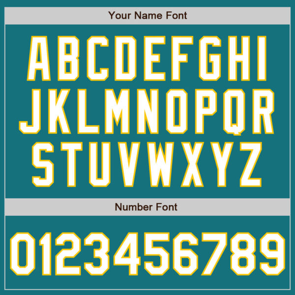 Custom Teal White-Yellow Authentic Baseball Jersey