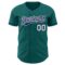 Custom Teal Navy-White Authentic Baseball Jersey