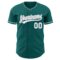 Custom Teal White-Gray Authentic Baseball Jersey