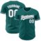 Custom Teal White-Gray Authentic Baseball Jersey