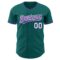 Custom Teal Purple-White Authentic Baseball Jersey