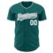 Custom Teal Gray-White Authentic Baseball Jersey