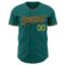 Custom Teal Black-Old Gold Authentic Baseball Jersey
