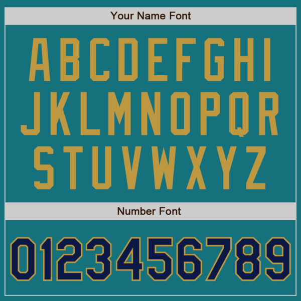 Custom Teal Navy-Old Gold Authentic Baseball Jersey
