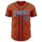 Custom Texas Orange Navy-White Authentic Baseball Jersey