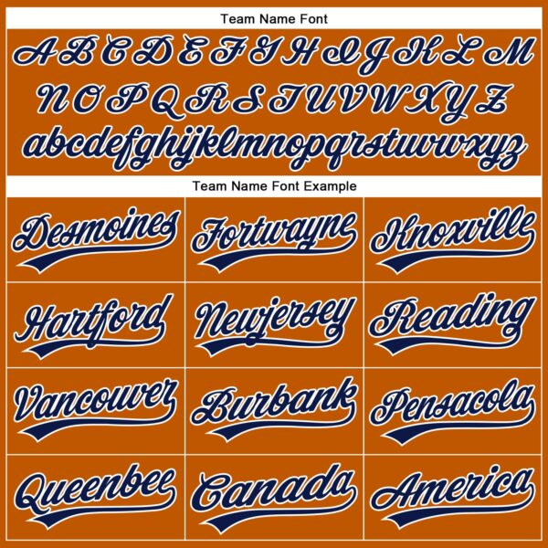 Custom Texas Orange Navy-White Authentic Baseball Jersey