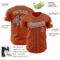 Custom Texas Orange Steel Gray-White Authentic Baseball Jersey