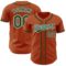 Custom Texas Orange Green-White Authentic Baseball Jersey