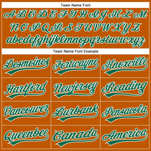Custom Texas Orange Kelly Green-White Authentic Baseball Jersey